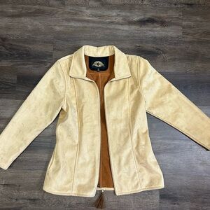 Elegant Suede Embroidered Women's Jacket